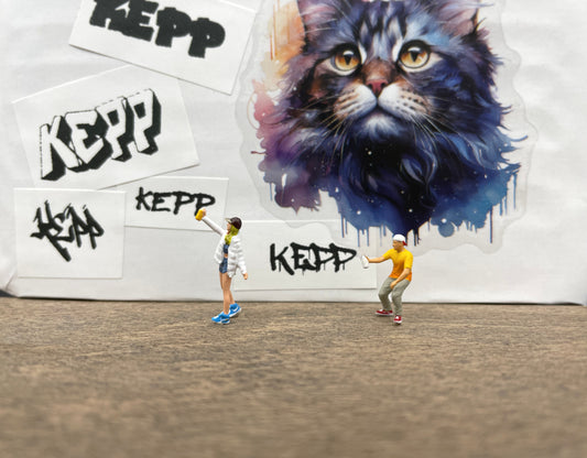 Graffiti Artist Kids. Miniature 1:87 Scale Hand-Painted Models