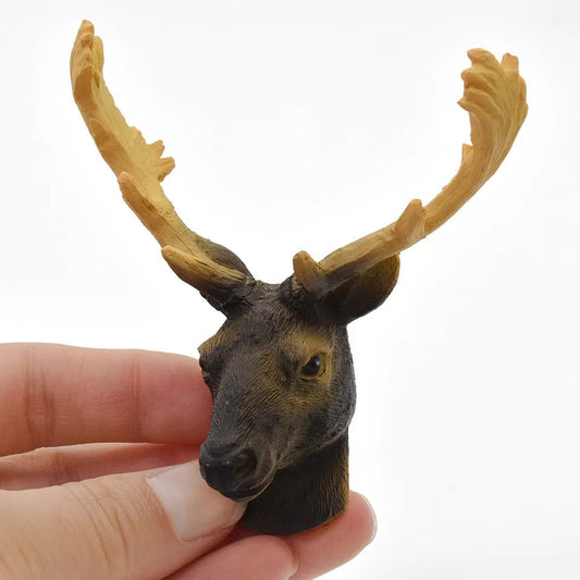 Dollhouse Hunting Deer Bust Wall Mount Rustic Ornament Stag Head. Miniature 1:12