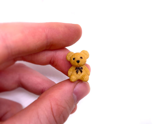 Miniature Teddy Bear Toy. Model Dollhouse Accessory. Cute Animal. 1:12 Scale