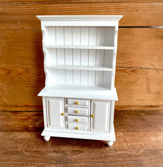 Miniature Cabinet Bookcase. Dollhouse Hallway Accessories 1:12 Scale