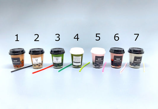 Miniature Boba Milk Tea Cups Selection. Dollhouse Accessories 1:12 Scale