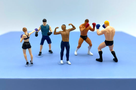 Boxers. Sports Figures. Bodybuilder / Poser. Human Miniatures. 1:64 S Scale