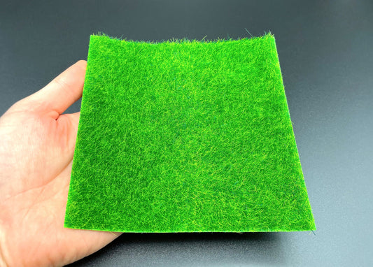 Artificial Grass 15cm x 15cm. Dollhouse Miniature Garden Accessory. 1:12 Scale