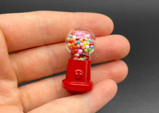 Miniature Gumball Machine. Sweets. Mini Treats. Dollhouse Accessories. 1:12 1/6 Scale