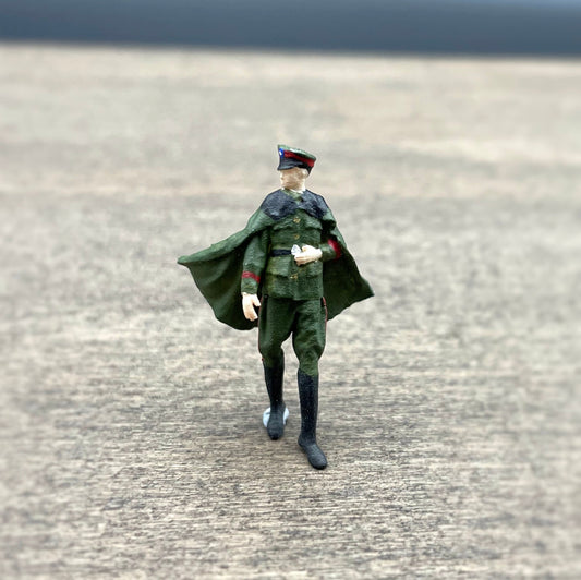 Military Officer in Uniform. Miniature Human Figures. 1:64 Scale