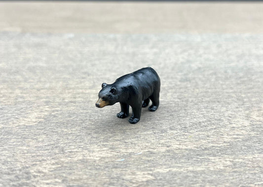 Miniature Black Bear. 1:64 Scale. Realistic Miniature Model