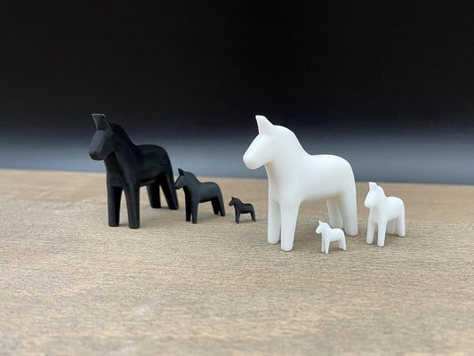 Miniature Dala Horse. Various Sizes. Miniature Ornaments / Gifts